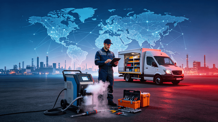 Expansion of Service Networks for Blasting Machines
